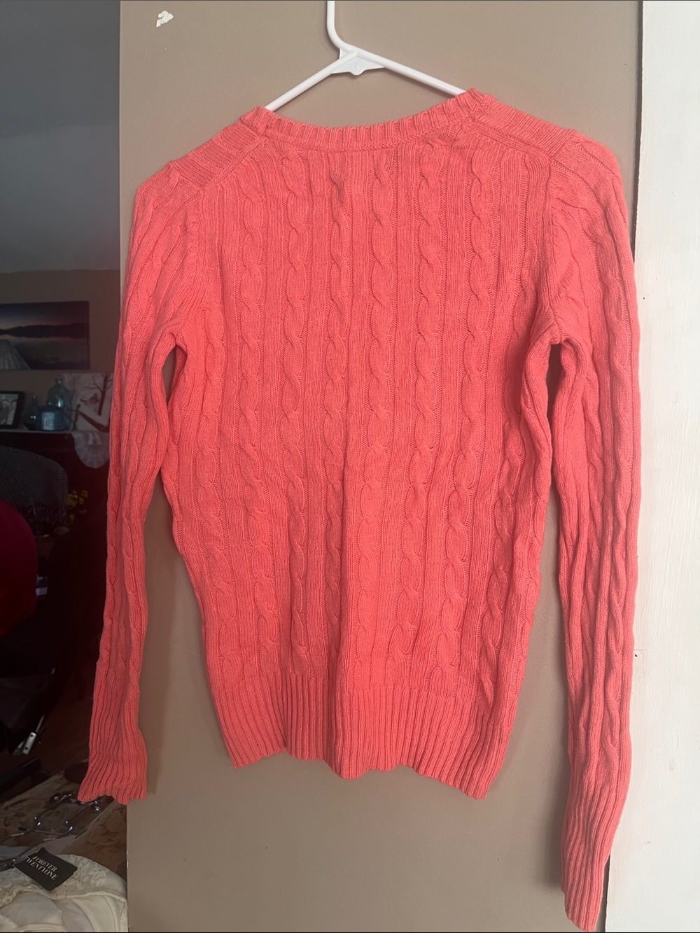 jcpenney Coral Cable Knit Crewneck Sweater - Picture 2 of 2